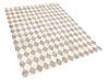 Kožený koberec béžovo-hnědý 140 x 200 cm SESLICE _780547