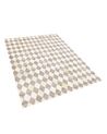 Kožený koberec 140 x 200 cm béžová/hnedá SESLICE_780547
