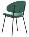 Set of 2 Fabric Dining Chairs Green KIANA_874300