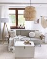 Wooden Tripod Floor Lamp White NITRA_896625