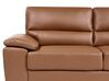 3 Seater Faux Leather Sofa Golden Brown VOGAR_850621