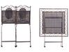 Ensemble de terrasse bistrot table avec deux chaises en acier noir BORMIO_806708
