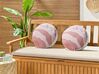 Set of 2 Outdoor Cushions Abstract Pattern ⌀ 40 cm  Pink CAMPEI_894826