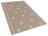 Outdoor Teppich beige 120 x 180 cm Sternenmuster Kurzflor LATUR_766321