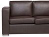 2 Seater Leather Sofa Brown HELSINKI_740870