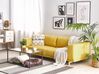 3 Seater Fabric Sofa Yellow NIVALA_733059