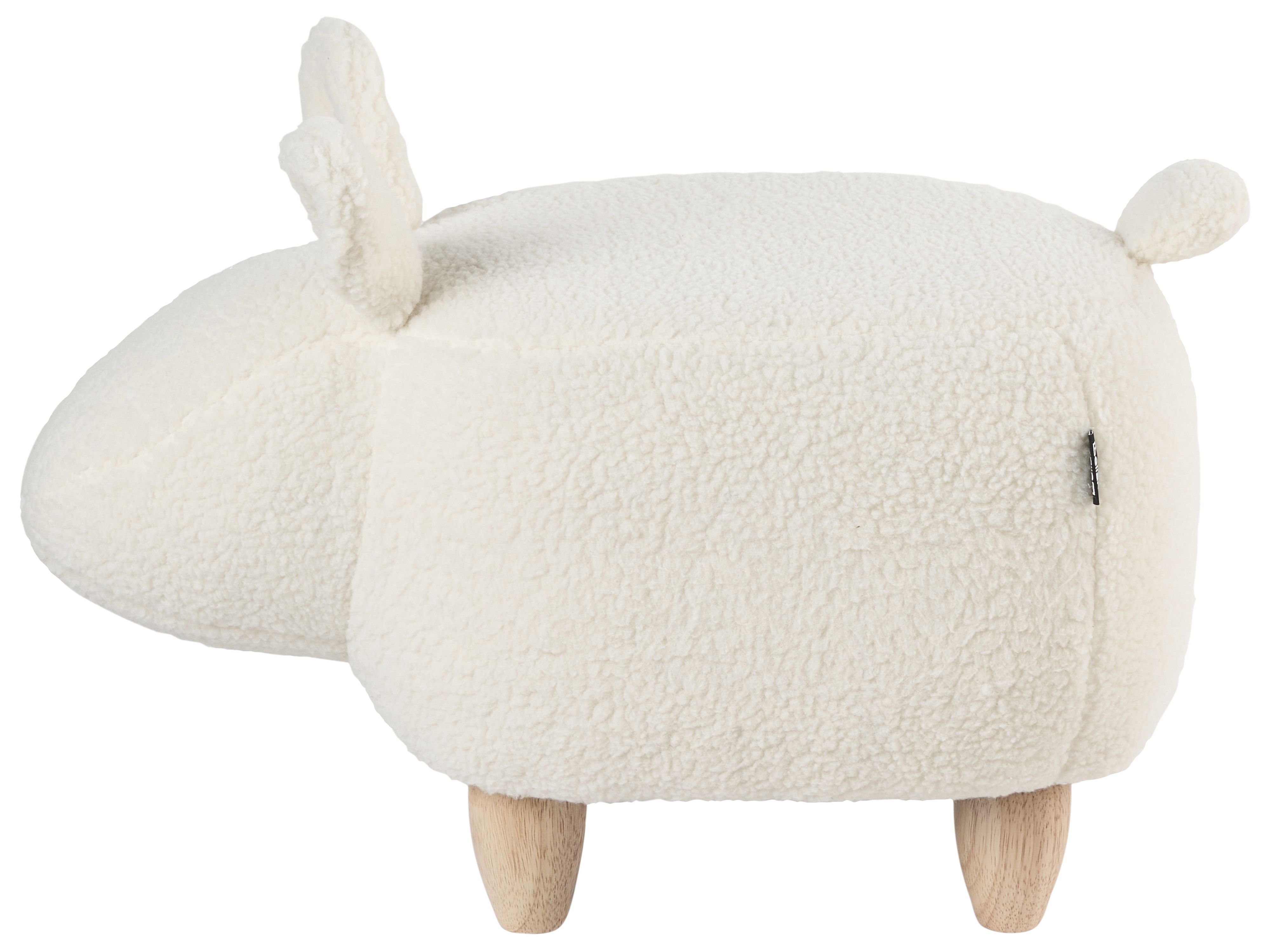 Pufa zwierzak biała BUNNY