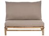 2 Seater Bamboo Lounge Set Light Wood and Taupe TODI_872743