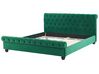 Łóżko welurowe 180 x 200 cm zielone AVALLON_729218