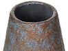 Decoratieve vaas bruin steen-look keramiek BRIVAS_742431