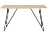 Jedálenský stôl 140 x 80 cm svetlé drevo/čierna KENTON_757699