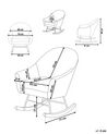 Velvet Rocking Chair Light Grey OXIE_817149
