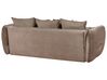 Velvet Sofa Bed with Storage Brown VALLANES_904253