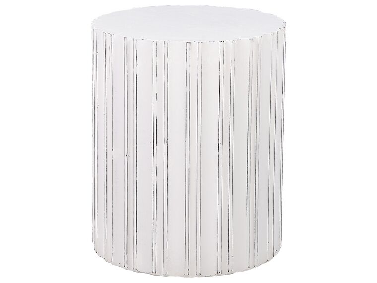 Beistelltisch weiß rund zylindrisch ⌀ 45 cm DEULI_852241