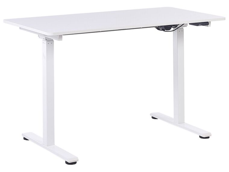 Schreibtisch weiß 120 x 60 cm elektrisch höhenverstellbar GRIFTON_840263