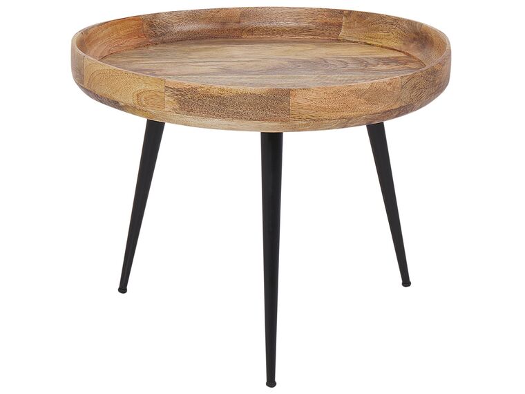 Table basse en bois clair avec pieds noir EDNA_891331