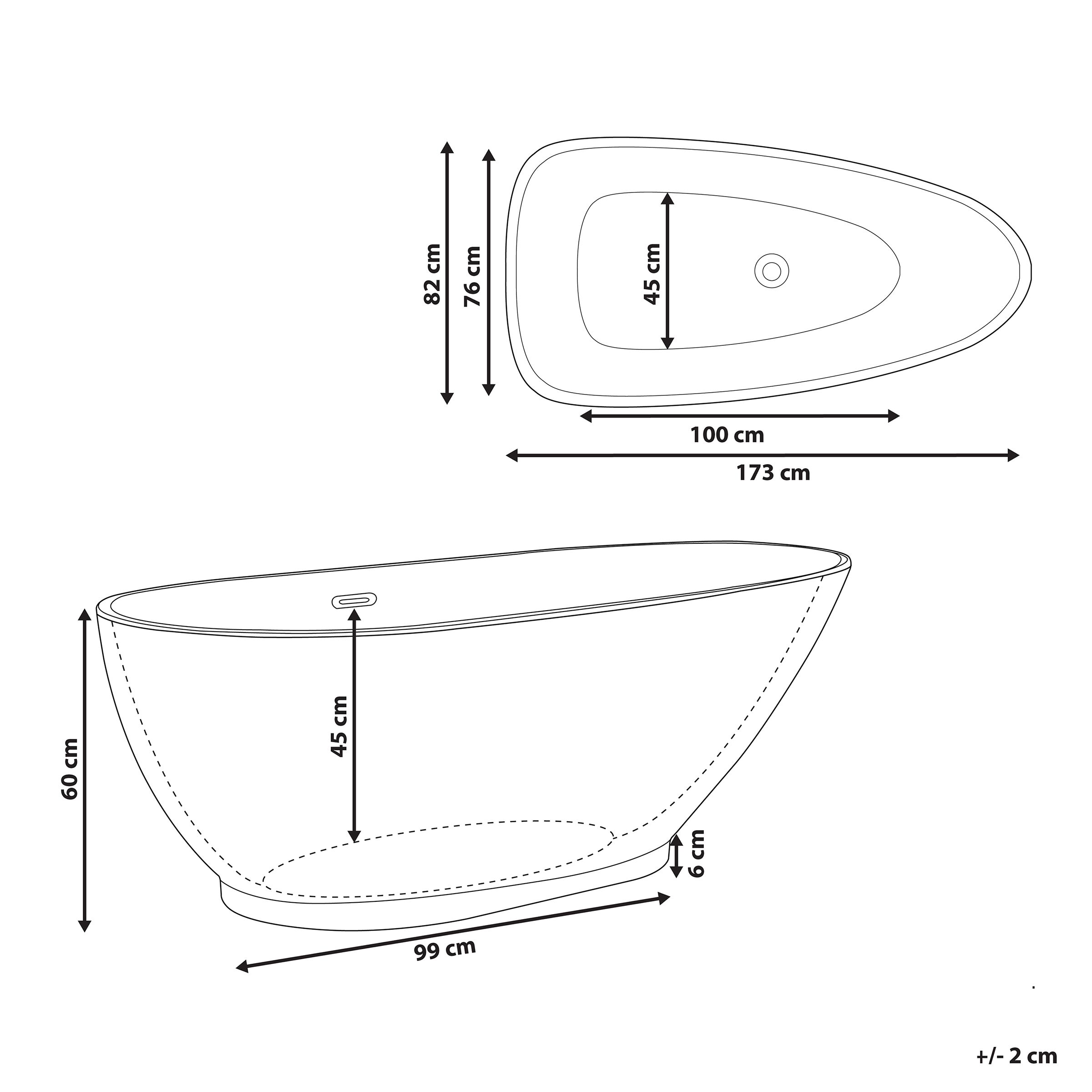 Wanna wolnostojąca biała GUIANA