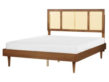 Łóżko drewniane 160 x 200 cm jasne AURAY
