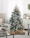 Künstlicher Weihnachtsbaum schneebedeckt 180 cm weiß MASALA_812962