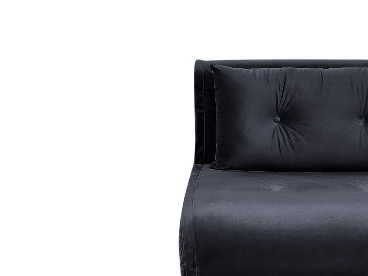 2 Seater Velvet Sofa Bed Black VESTFOLD Beliani.co.uk