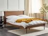 Łóżko 140 x 200 cm ciemne drewno LIBERMONT_912673