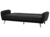 3 Seater Fabric Sofa Bed Black FLORLI_704146