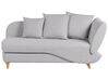 Right Hand Fabric Chaise Lounge with Storage Light Grey MERI II_881220