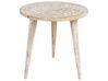 Conjunto de 2 mesas de apoio em madeira castanha clara e branca UDAY_857120