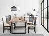 	Mesa de comedor de madera de acacia clara/negro 200 x 95 cm HEBY_745104