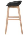 	Conjunto de 2 sillas de bar negro/madera clara MICCO_731956