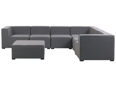 Lounge Set grau 7-Sitzer linksseitig modular AREZZO