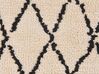 Teppich beige / schwarz 80 x 150 cm geometrisches Muster Kurzflor MIDYAT _830981