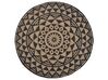 Pyöreä matto juutti beige/musta ⌀ 120 cm ALAKIR_738153