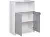 2 Door Storage Cabinet with Shelf Grey and White ZEHNA_885477