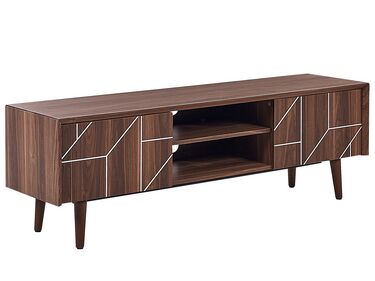 Mueble TV madera oscura 150 x 39 cm FRANKLIN