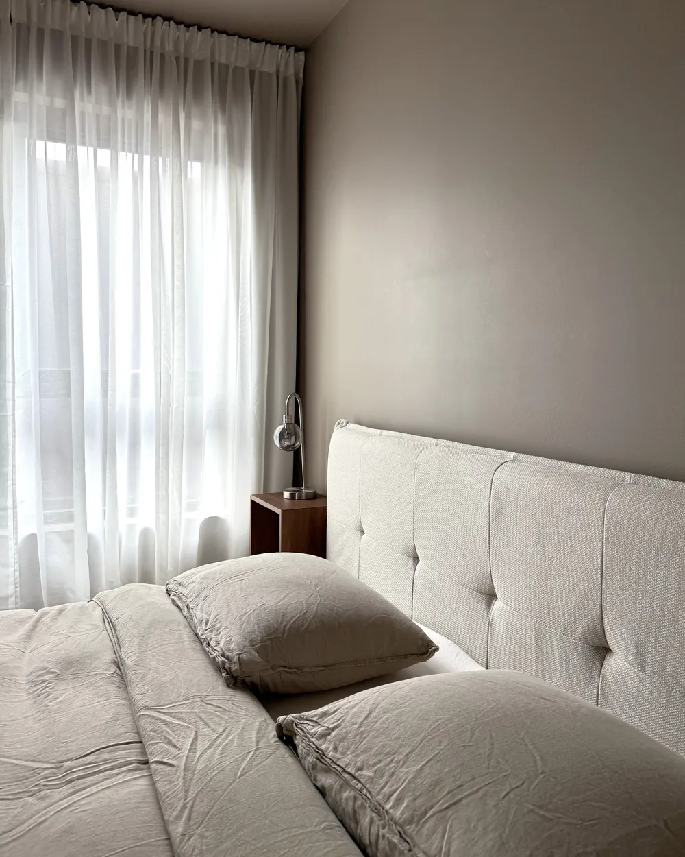 Bed Faux Linen LESTRE 180 x 200 cm (EU Super King) Off-White_1017885