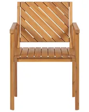 Set of 4 Garden Chairs BARATTI Acacia Wood Brown_869027