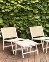 Tuinstoel met voetenbank set van 2 aluminium beige MARCEDDI_933180