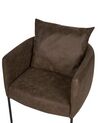 Fauteuil en similicuir marron foncé MALMOS_931348