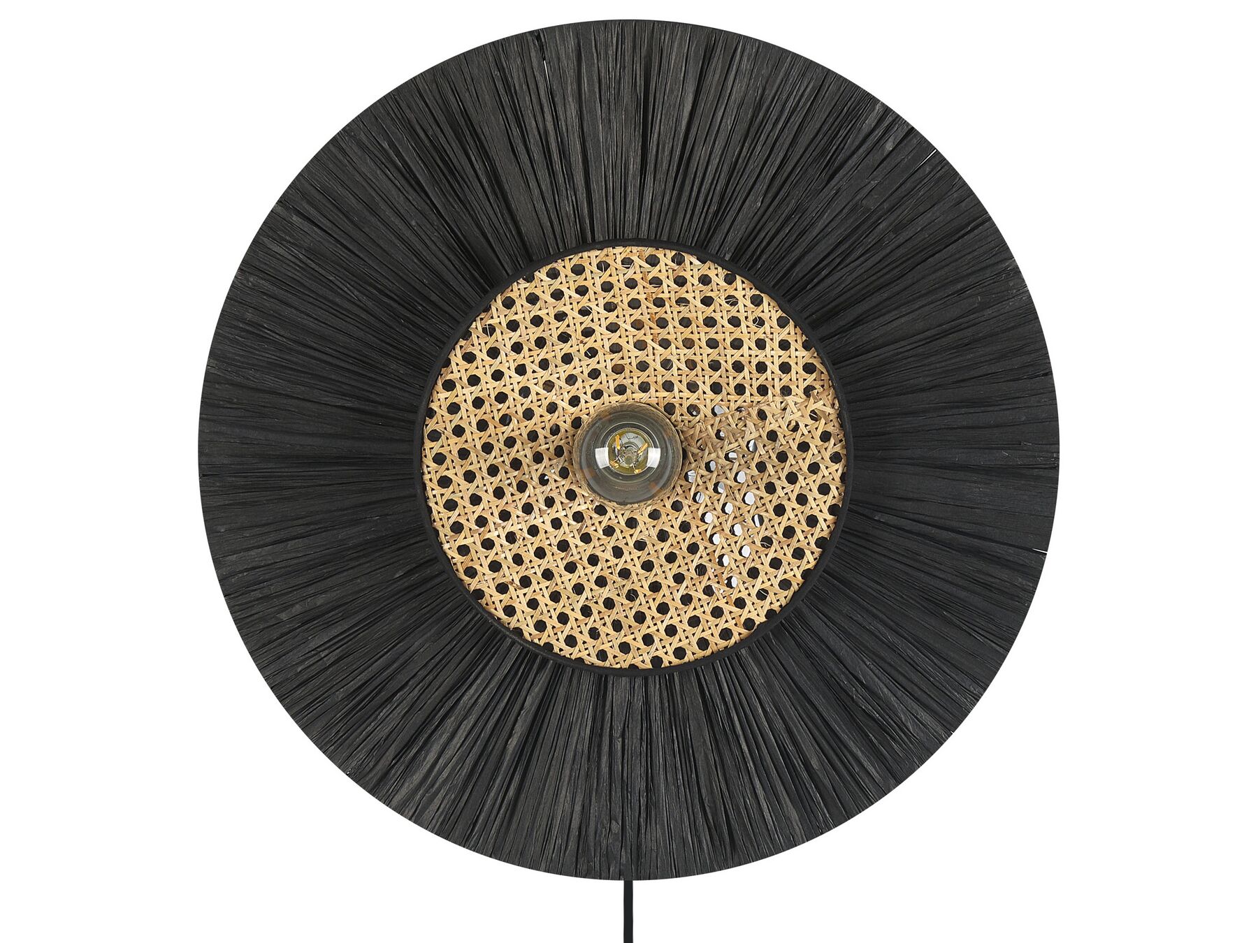 Papírová nástěnná lampa ⌀ 50 cm černá YAAPI_871470