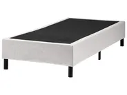 Łóżko kontynentalne bez zagłówka COUNTESS 90 x 200 cm Jasnoszary_1054354