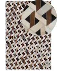 Dywan TUGLU Brązowy 140 x 200 cm Skóra naturalna_758318
