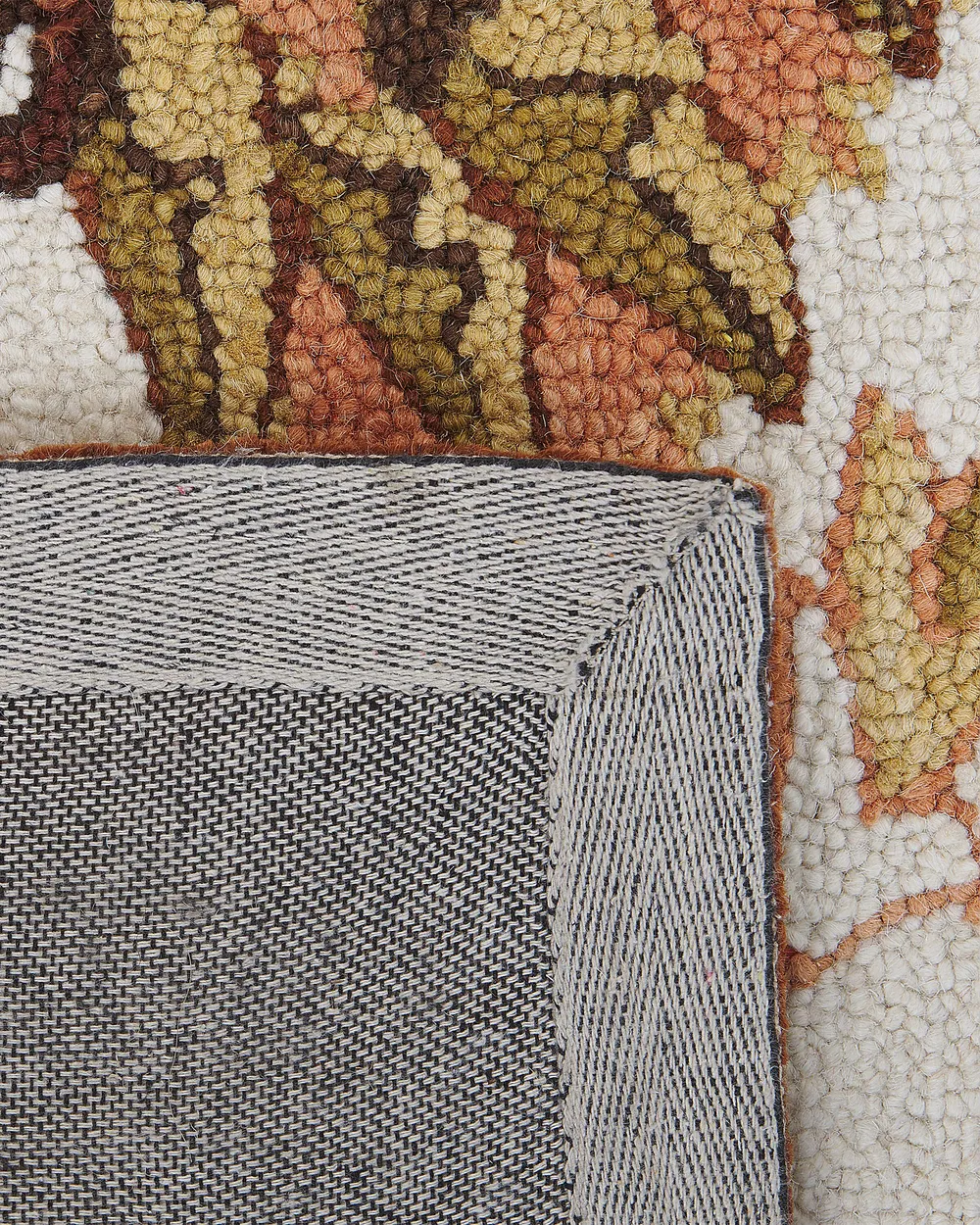 Rug EZINE Beige 200 x 200 cm Wool_830924