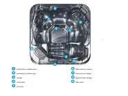 Jacuzzi exterior cu LED TULAROSA Gri grafit_820181