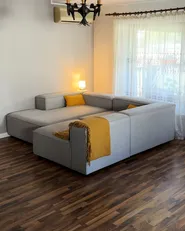 Modular Corner Sofa 4 Seater ARDAL Fabric Light Grey Right Hand_1017847