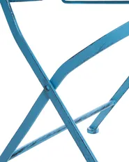 Set di 2 sedie da giardino PAVIA Pieghevole Metallo Blu_1046246