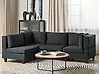 Sofá modular esquinero 4 plazas UNSTAD Tela Negro Derecha
