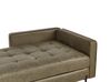 Right Hand Faux Leather Chaise Lounge Green REBAIS_935820