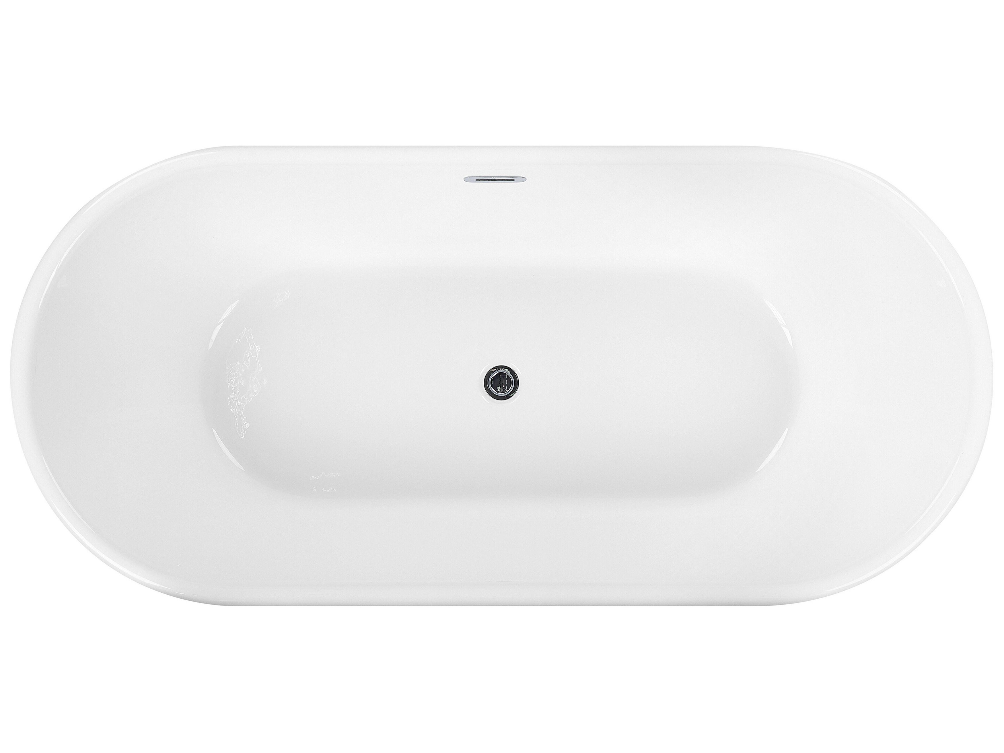 Freistehende Badewanne PINEL 170 x 80 cm Weiß | Beliani.at