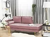 Left-Hand Chaise Longue MIRAMAS Velvet Pink